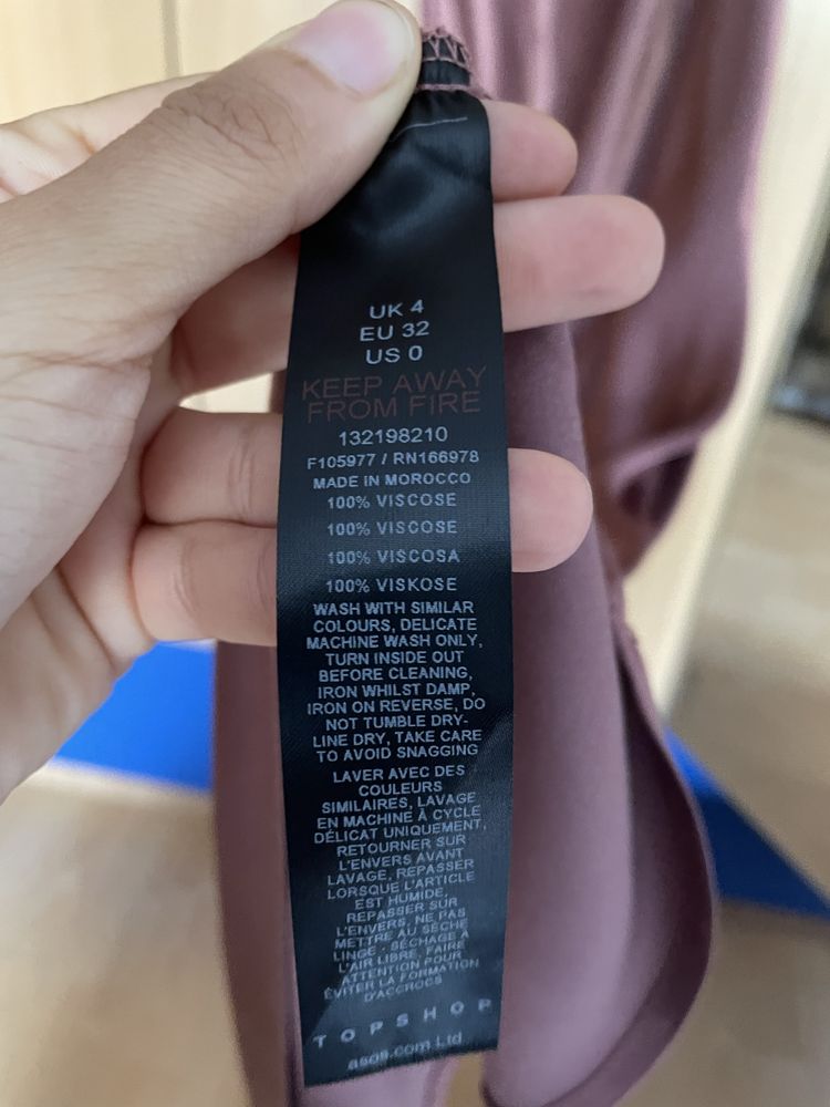 Fusta midi satinata 100% vascoza 34, XS