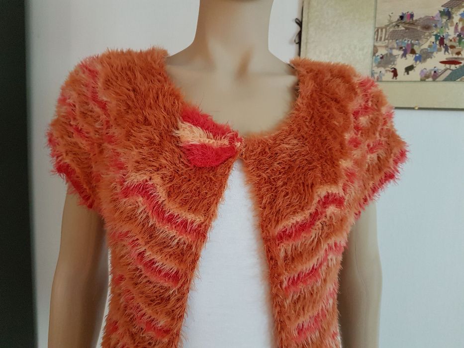 Bluza top vesta dama model zig zag unicat handmade