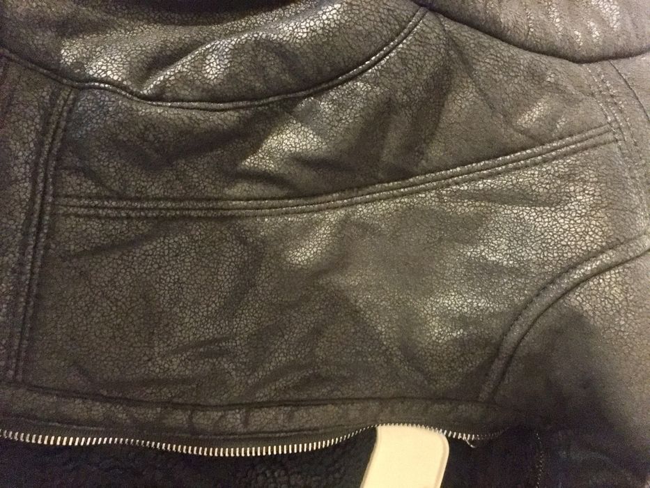 Дамско черно яке от плат - AMN