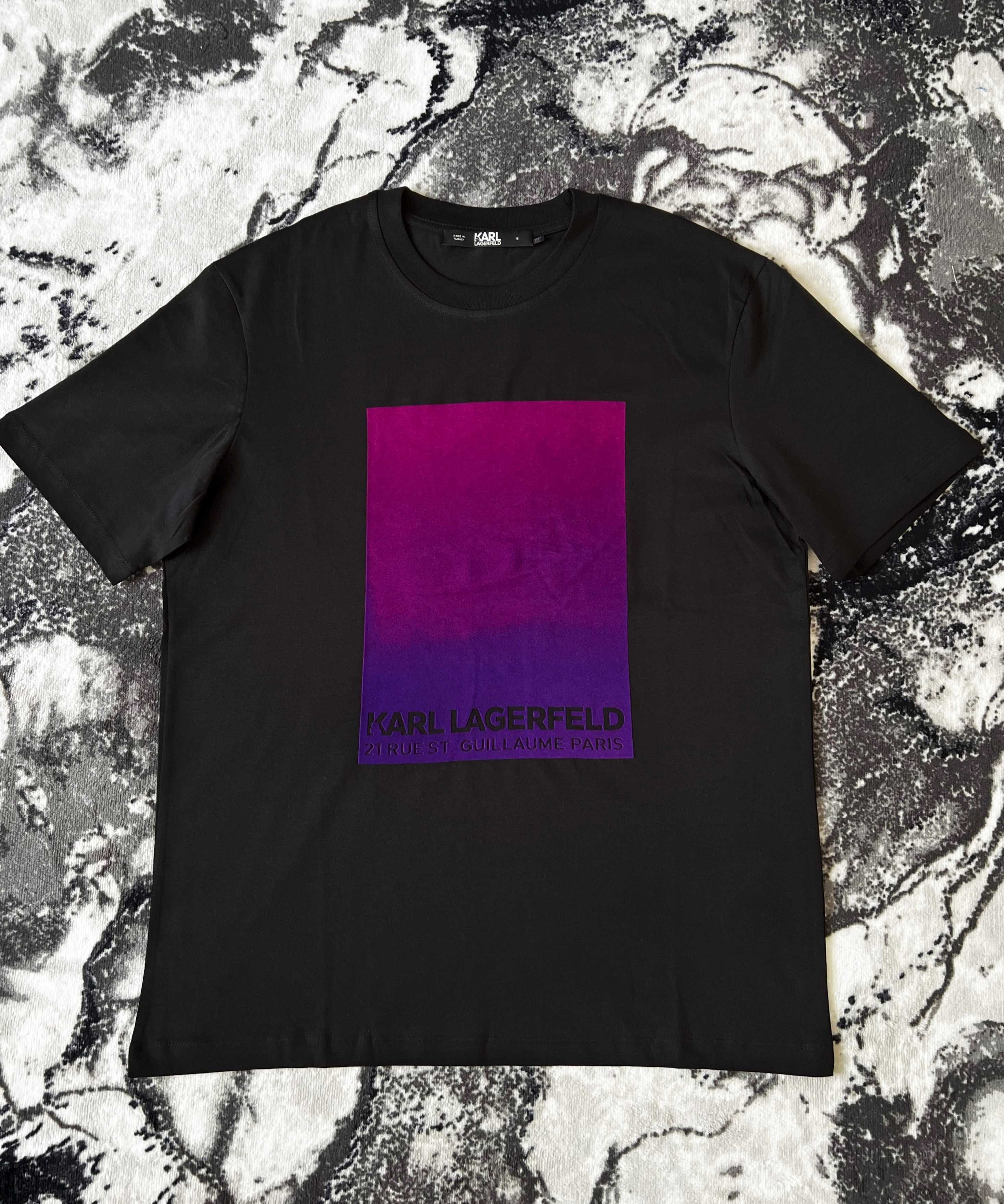 Karl Lagerfeld Flock Logo тениска - S М L XL XXL размери