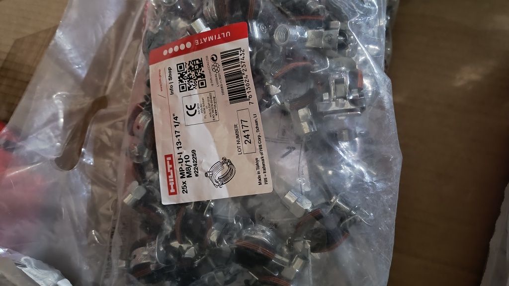 Hilti скоби за тръби