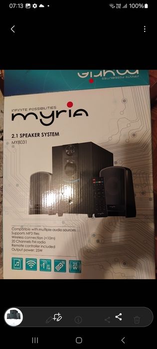 boxe myria my8031 noi