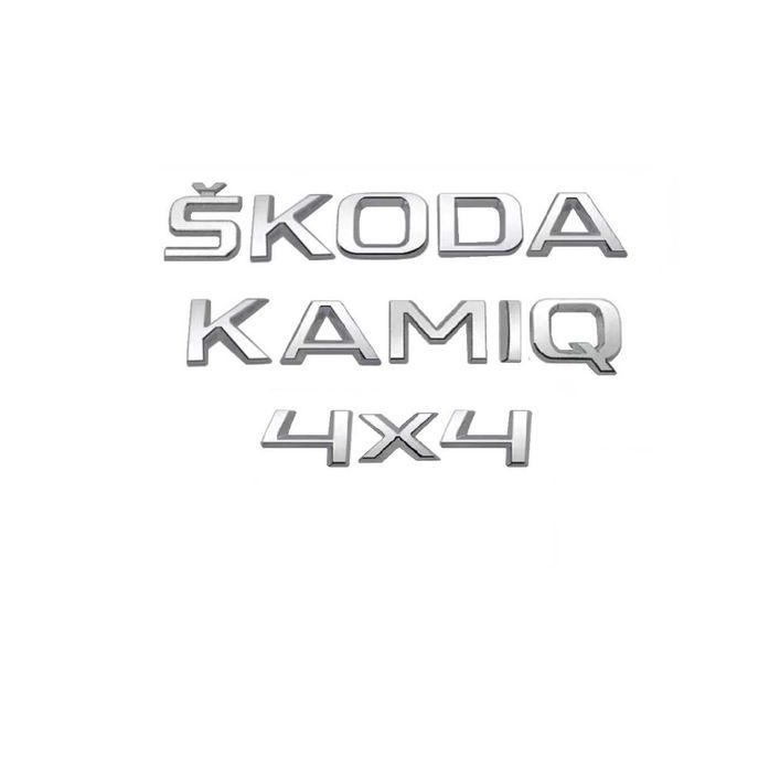 Set embleme SKODA KAMIQ 4x4 / emblema stema sigla sticker inscriptii