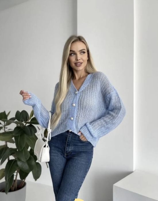 Синя тънка жилетка пуловер бебешко Zara Dutti pinko franchi ted