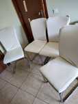 Vând set 4 scaune bucătărie cadru metalic cu huse piele ecologica