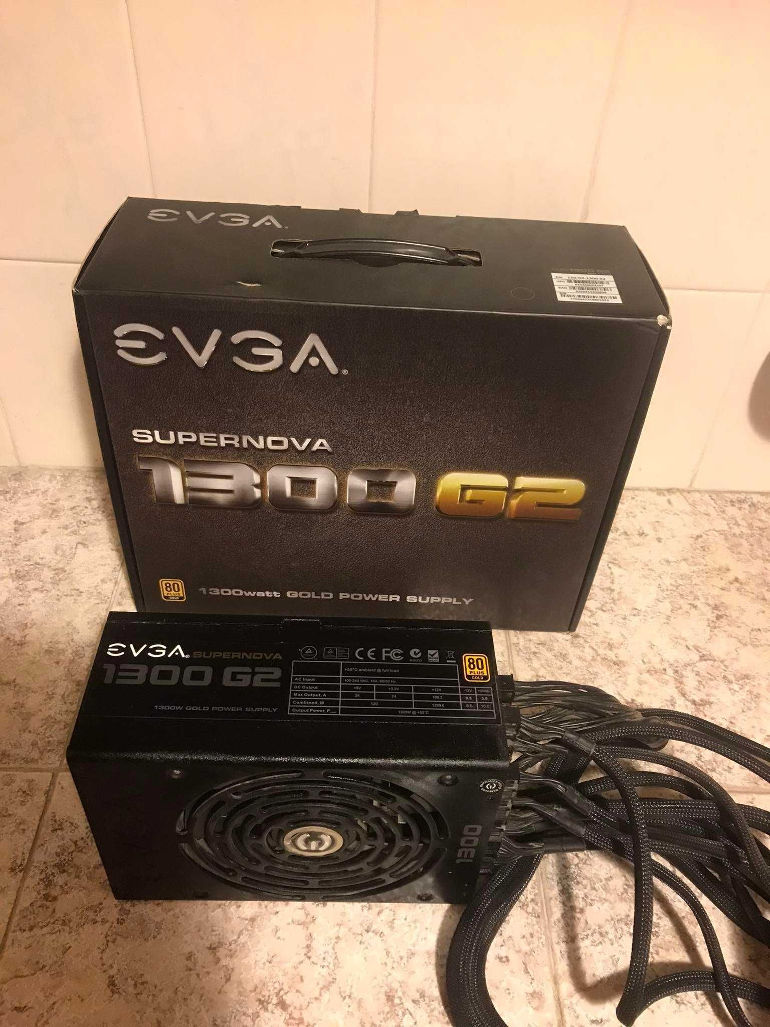 2 бр. Захранване EVGA SuperNOVA 1300 G2, 80+ GOLD 1300W, Fully Modular