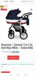Carucior 3 in 1 Krausman Jet Dark Blue White