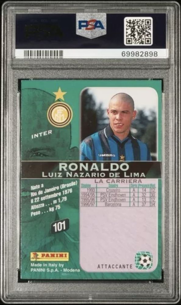 Ronaldo Panini 1997 PSA 6