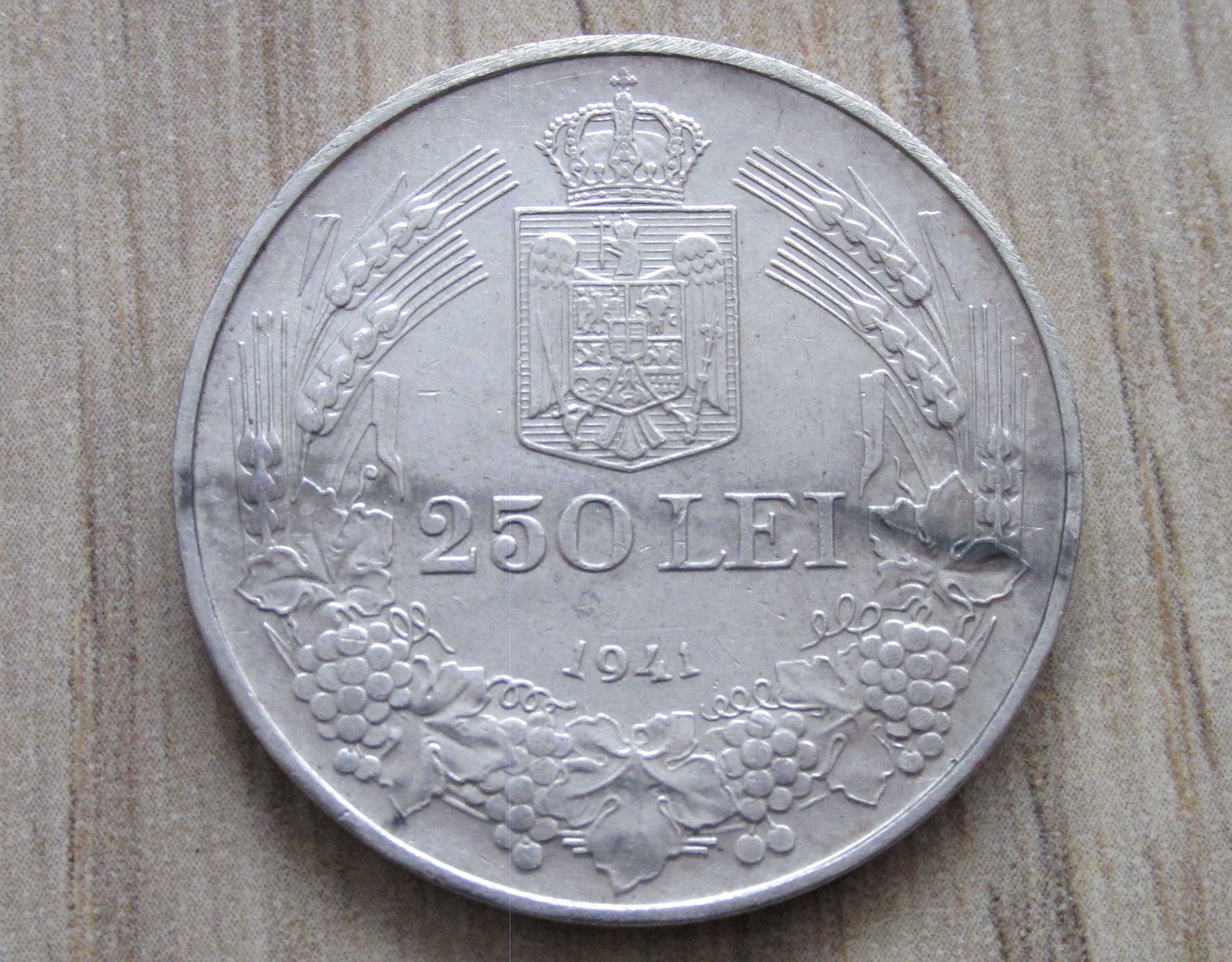 Moneda Argint 250 lei 1941 TPT