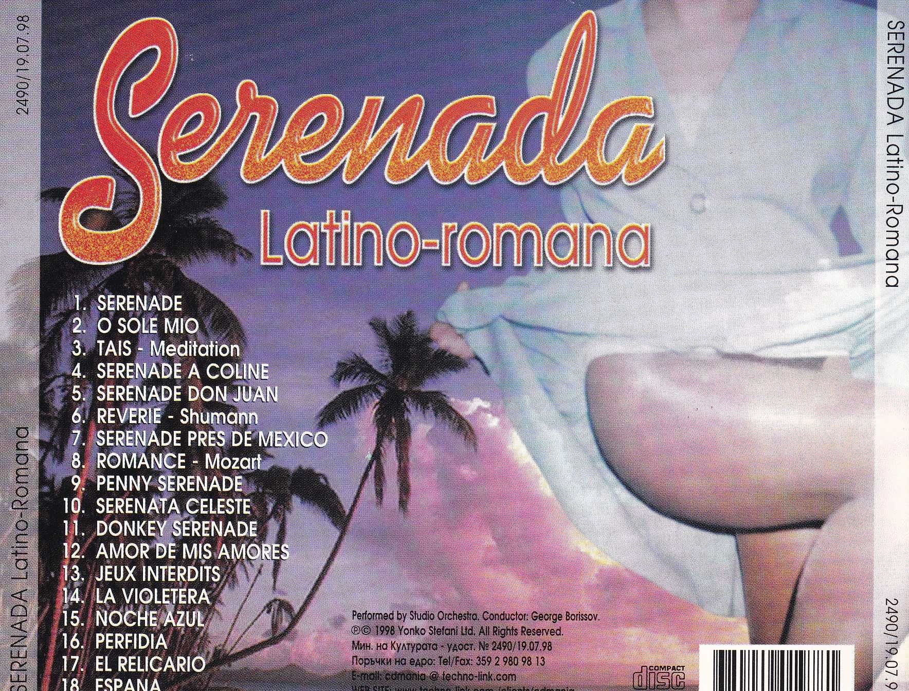 Продавам оригинален аудио диск (CD), с музика - SERENADA–LATINO-ROMANA