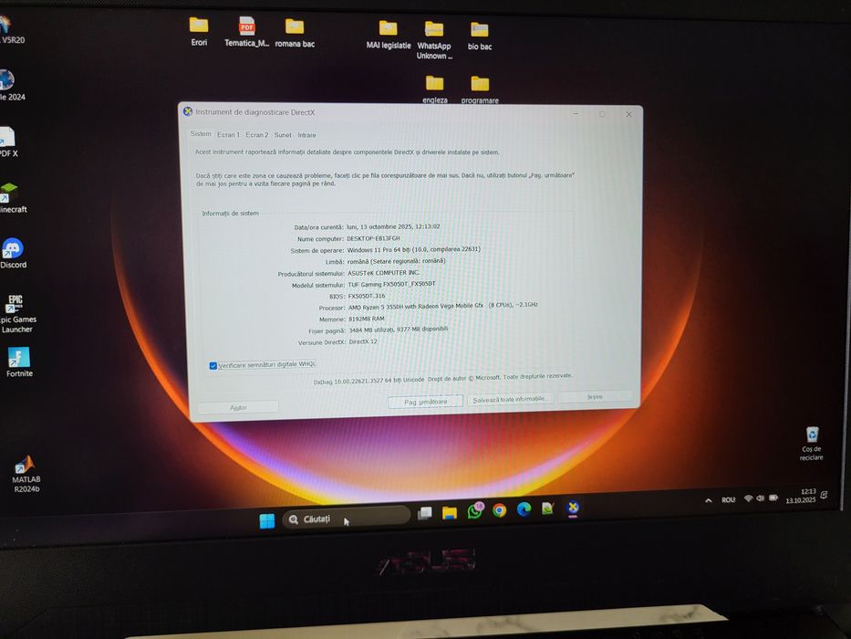 Laptop Asus Tuf Gaming FX505DT