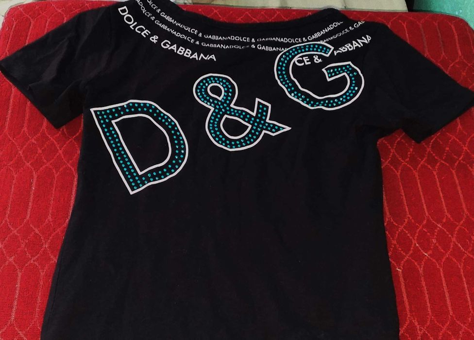 Tricou negru Dolce & Gabbana, Italy, mar S, M