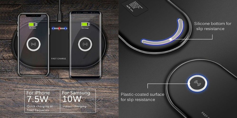 Incarcator wireless Dual 10W FAST Pentru tel. Qi Wireless Charging Nou