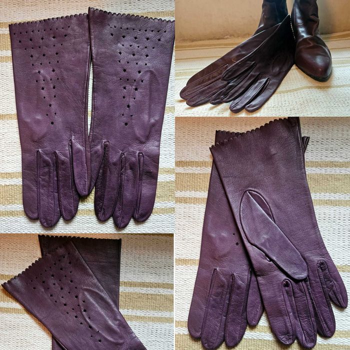 Cizme din piele, mov