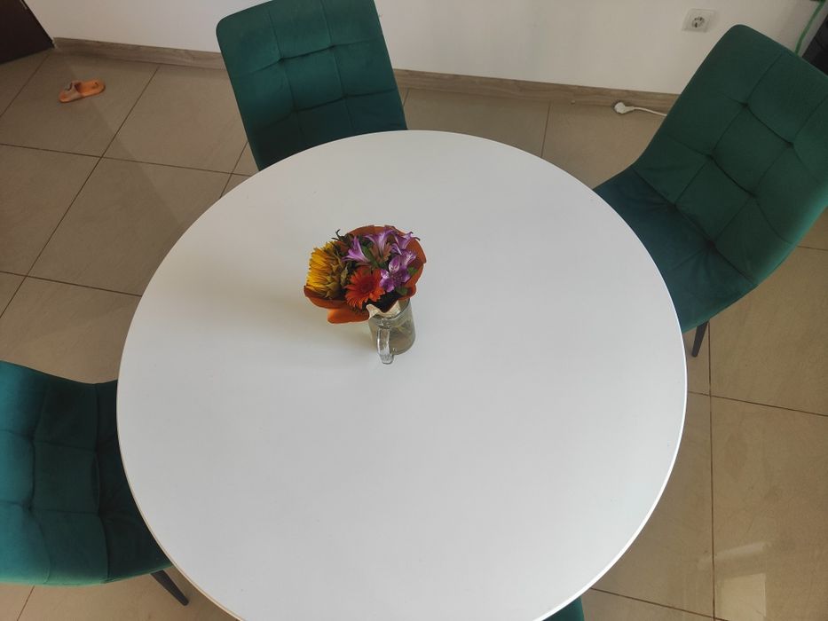 Masa rotunda bucătărie, diametru 105 cm