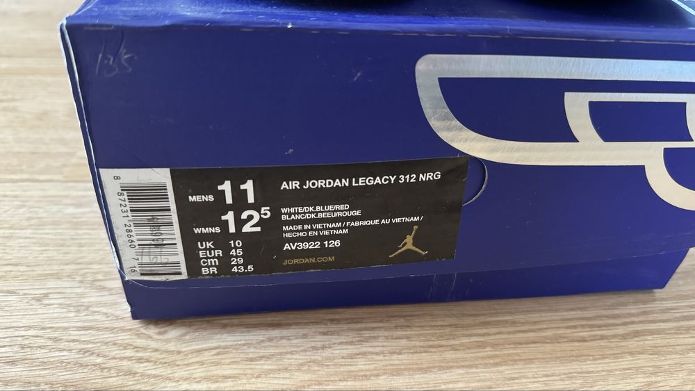 Nike Air Jordan Legacy 312 - alb/bleumarin/rosu (45)