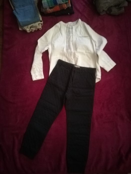 Lot haine băieți 6-7 ani, pantaloni, cămașă, bluza, sacou