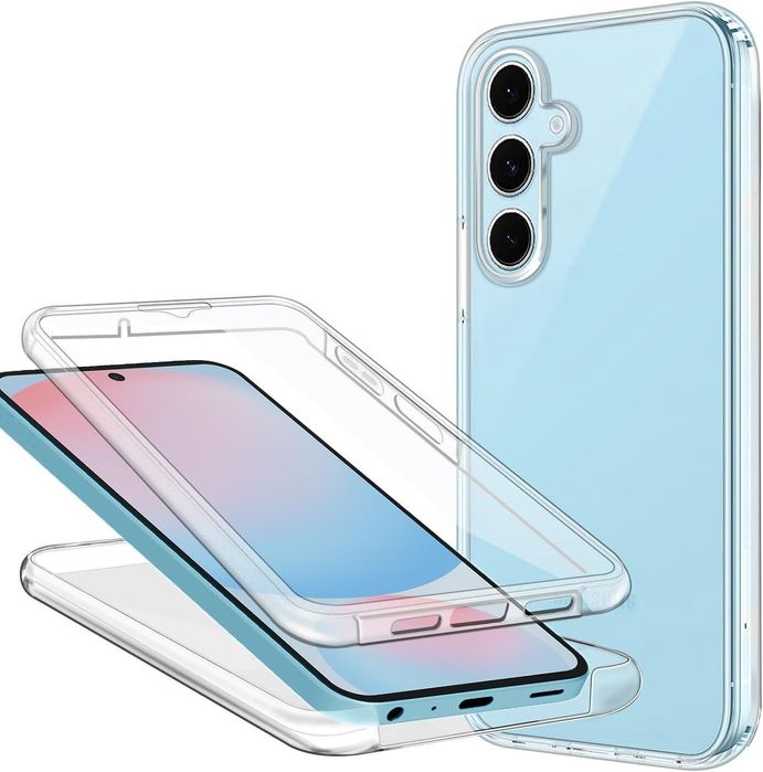 Прозрачен 360° градуса кейс samsung galaxy s25 fe