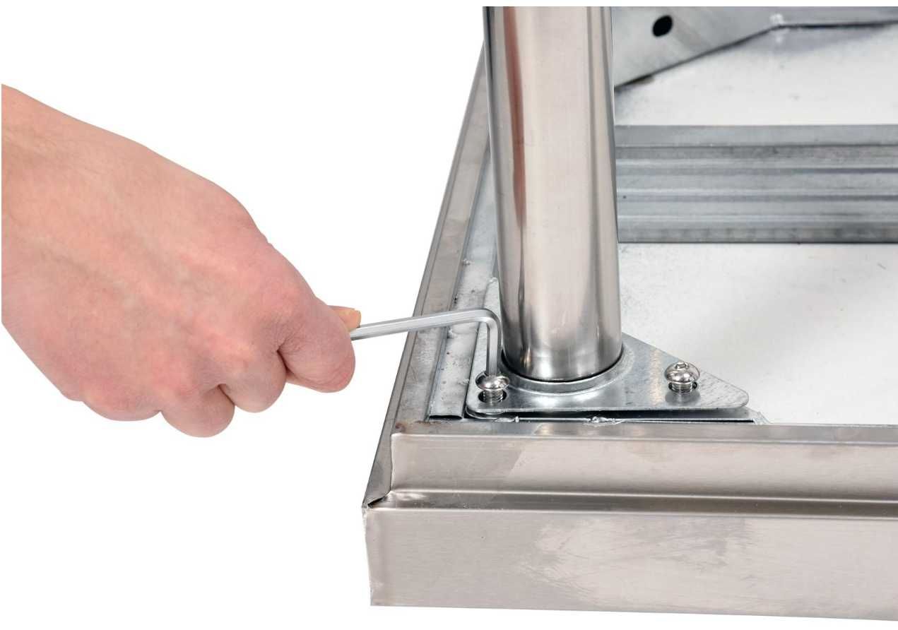 Masă Inox 1400x700x850 mm cu Rebord si Poliță Inferioară Demontabilă