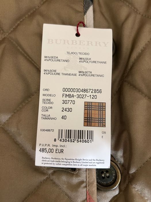 Burberry geacă din mătase și bumbac