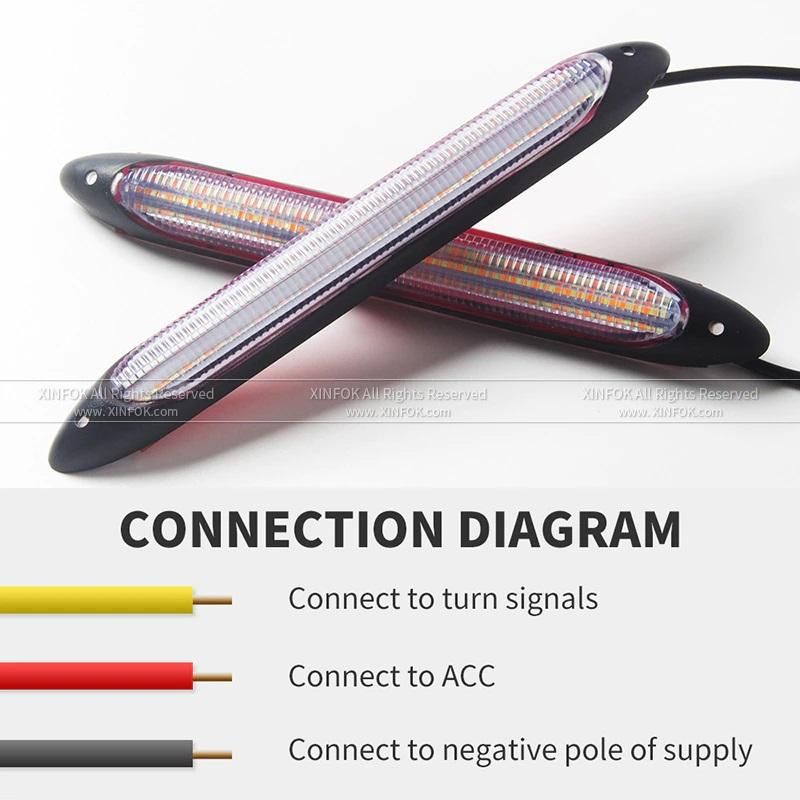 Led дневни светлини 2бр. drl с бягащ мигач -15.5см. / а-3574-1