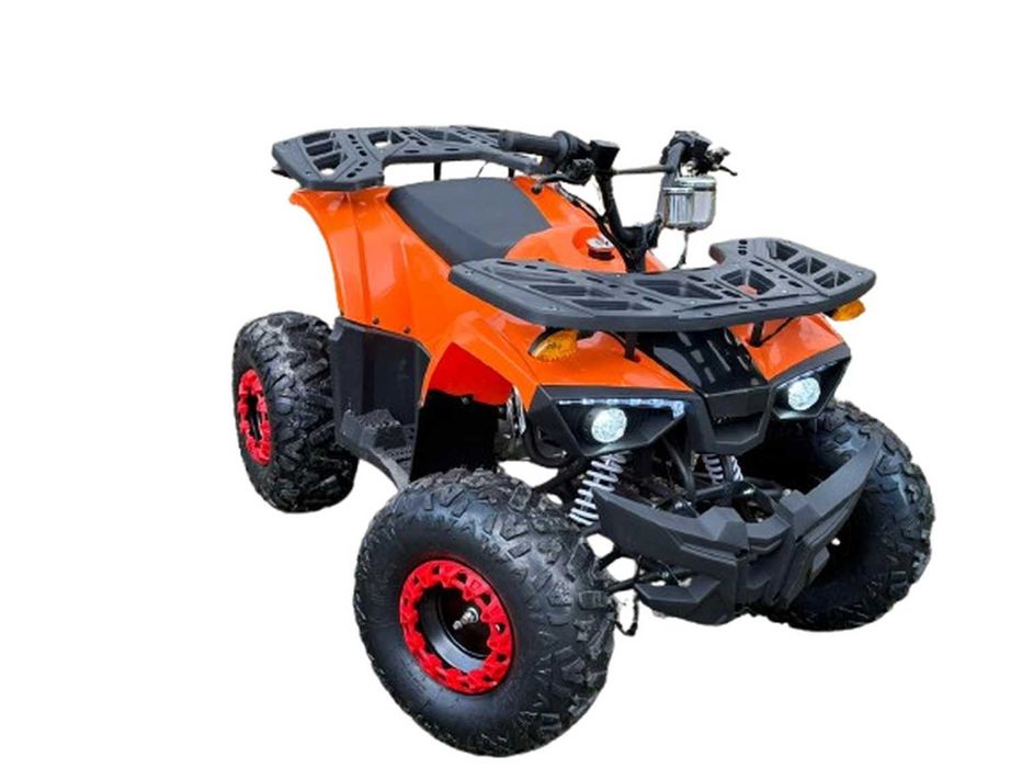 ATV 125 cc Model Nou Full Options Sasiu Ranforsat Roti 8" Portocaliu
