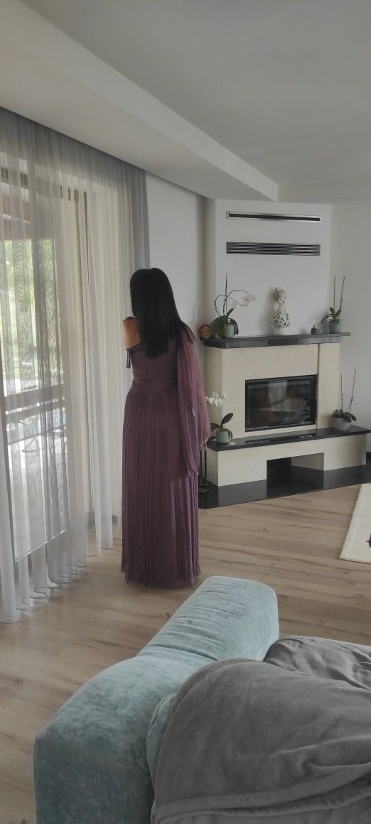 Rochie lunga gala mătase naturala