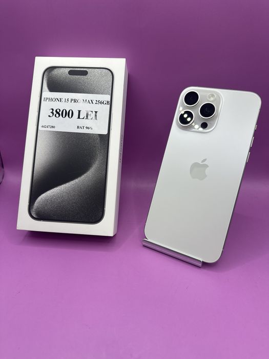 Iphone 15 Pro Max 256gb baterie 96•Matei Amanet Crangasi•44247