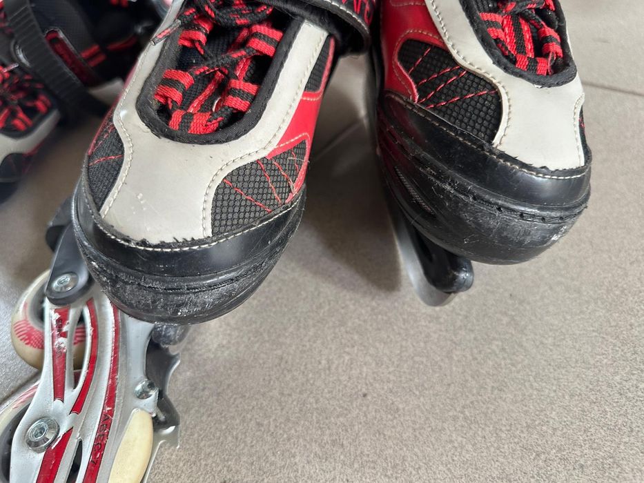 Patine 2in1 Spartan reglabila lama sau role 34-37 rosu