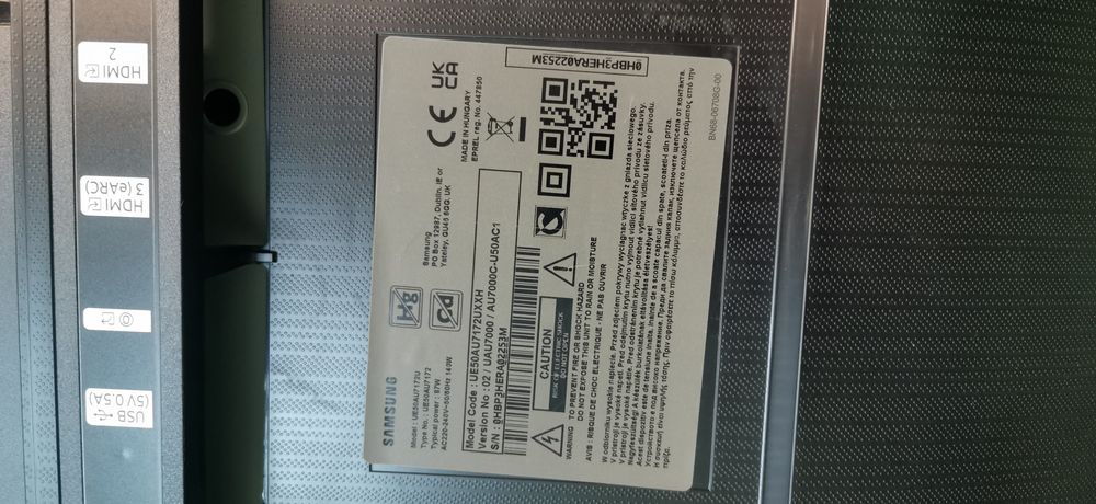 SAMSUNG UE50AU7172UXXH на части