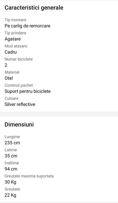 Suport biciclete THULE Xpress 970  2 biciclete prindere pe carlig