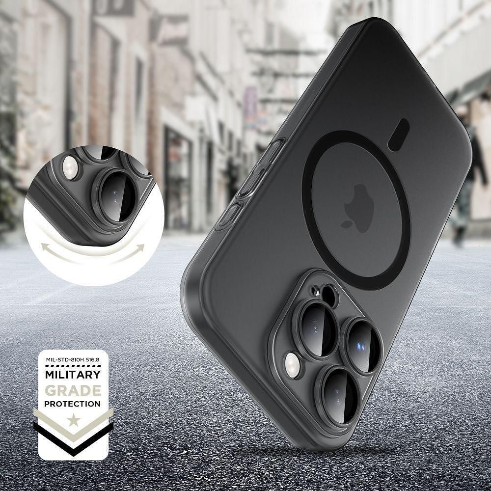 Tech-protect magslim magsafe калъф за iphone 16e - matte black