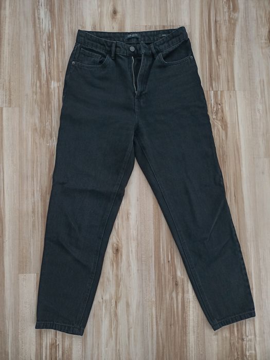 Pantaloni Jeans Mom  negri dama S/M