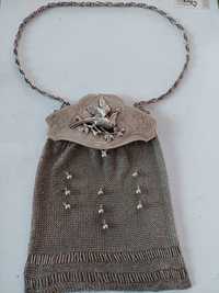 Сребърна дамска чантичка(уникат-сребро 800 проба)