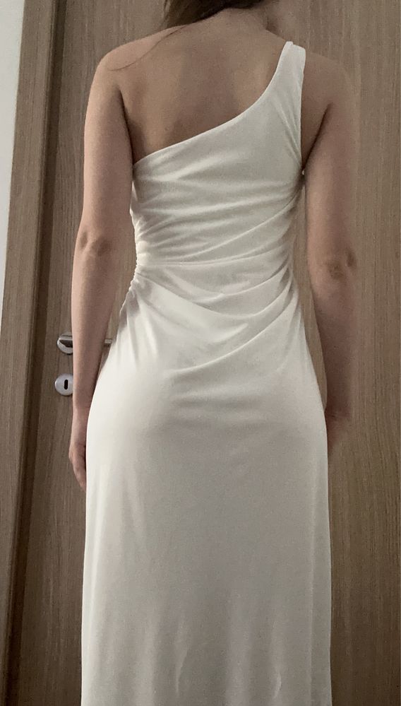 Rochie Zara alba cu detaliu auriu, marimea S