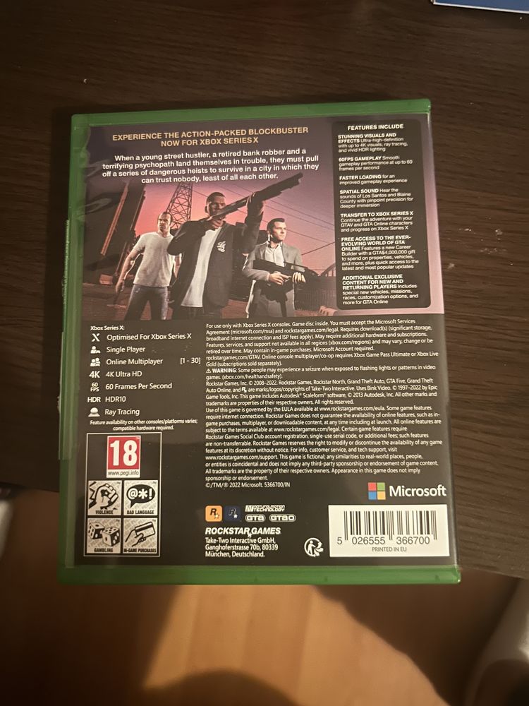 Gta 5 за xbox X нова не използвана