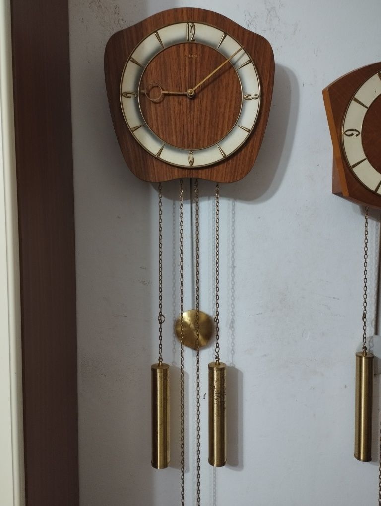 Ceas pendula de perete Ams cu pendul anii 70