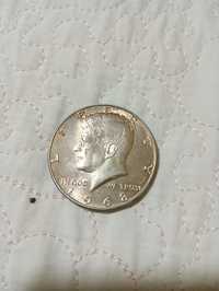 Half (1/2 ) dollar din argint,1968