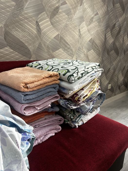 Постельное белье одеяло полотенца бу