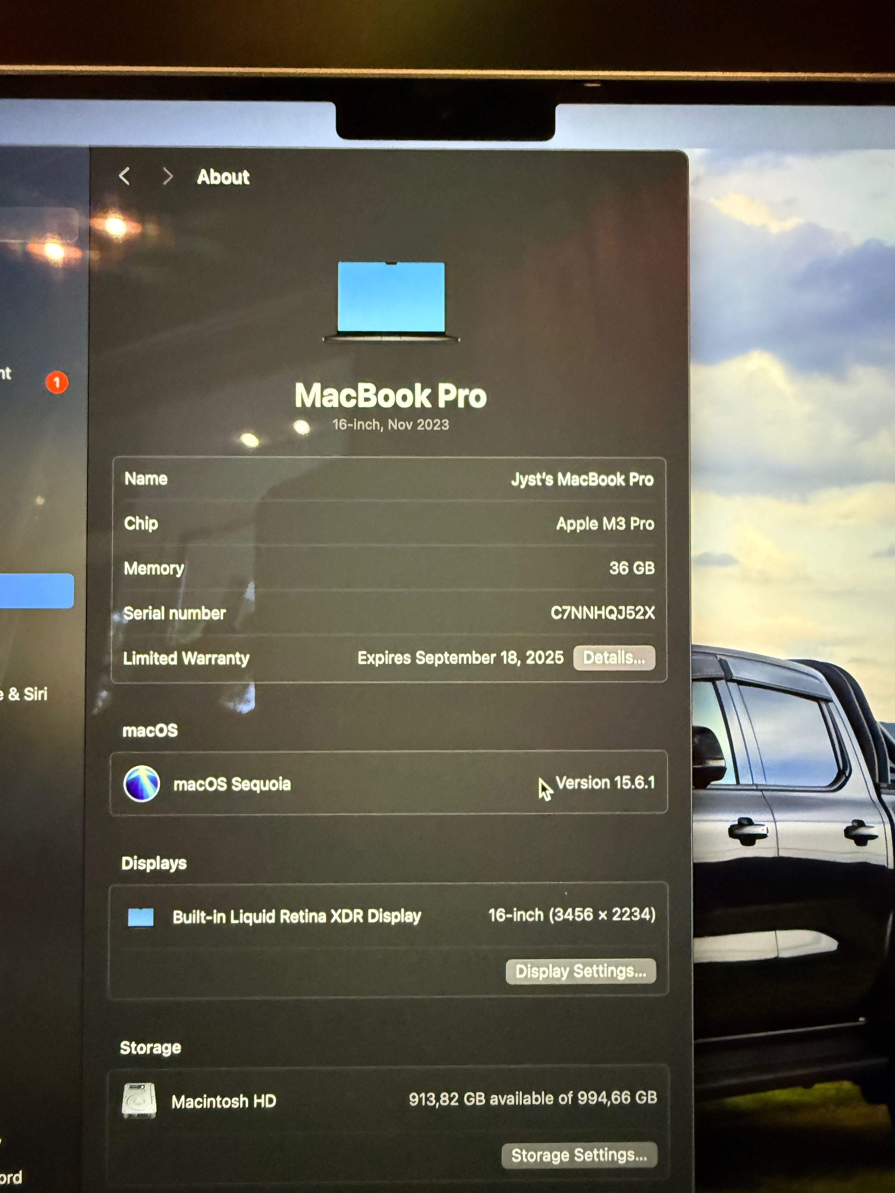 Apple MacBook Pro 16", Apple M3 Pro