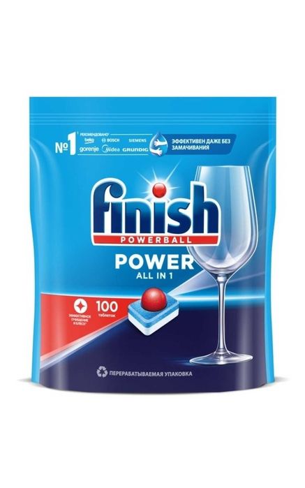 Finish Power 100 шт таблетки для посудомоечных машины