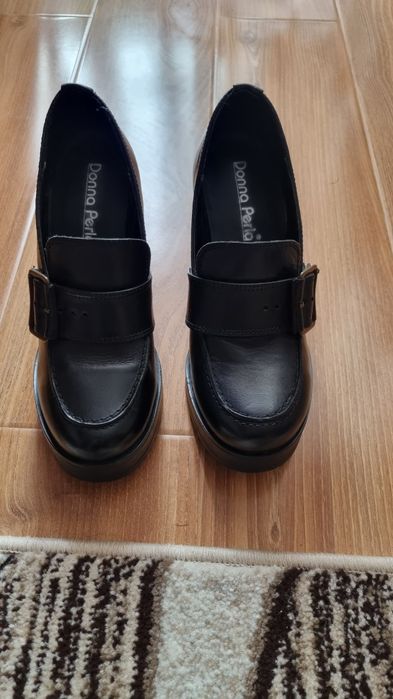 Pantofi de piele tip mocasin