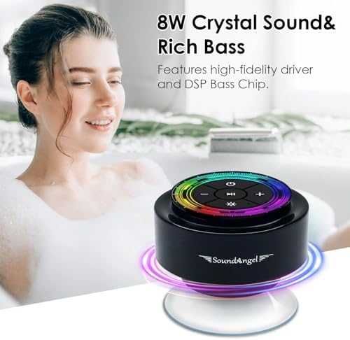 Мини Душ Тонколона 8W IPX7 Дълбок Бас Вендуза 15 Часа високоговорител