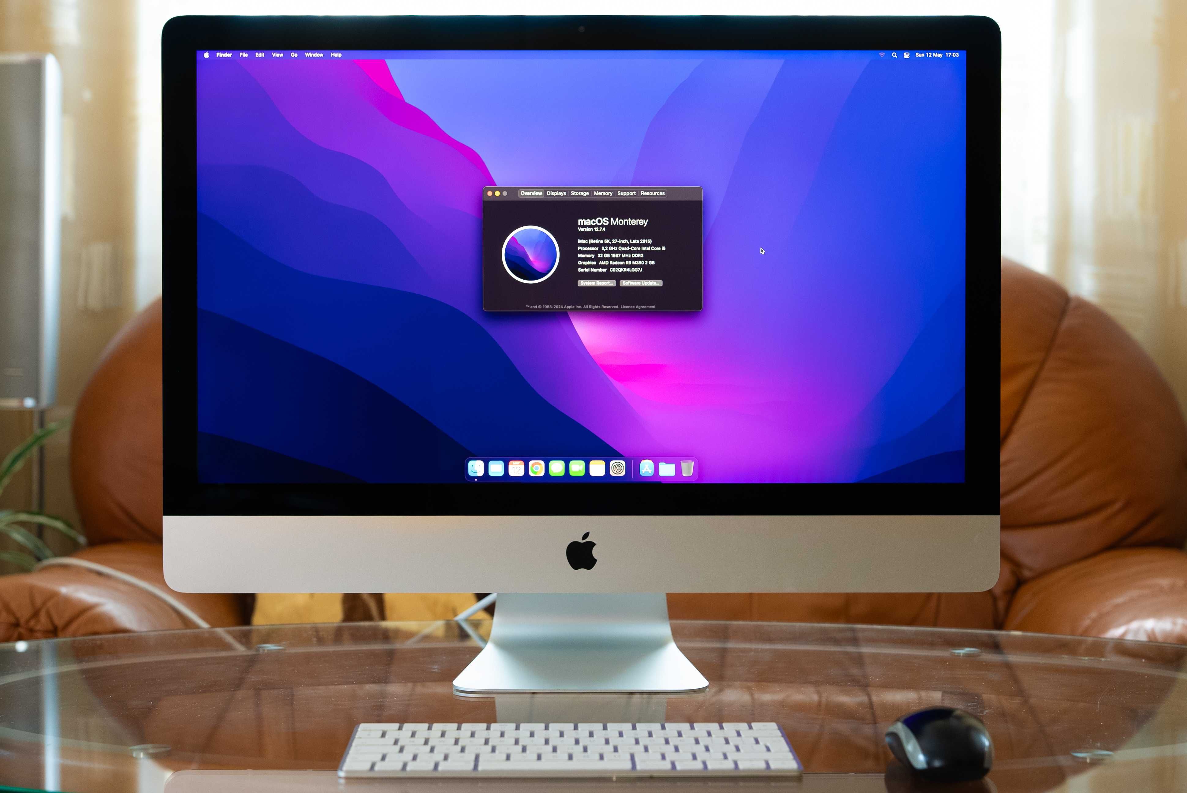 iMac 5K 27" Late 2015, 3,2 GHz Quad-Core i5, 32 GB RAM, 1 TB SATA DISK