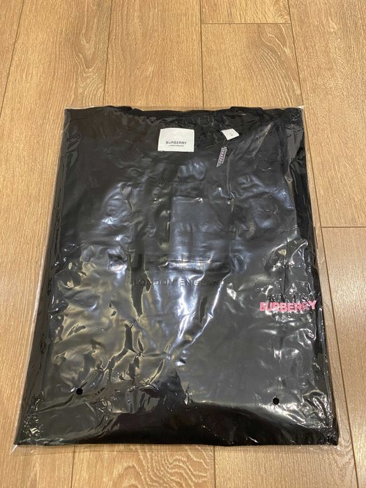 BURBERRY Oak Leaf, ОРИГИНАЛНА черна тениска,oversized, размер:XS,S и M