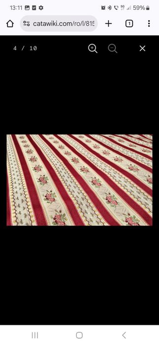 Vand metraj bumbac tesatura Damasc lux San Leucio fabricat in Italia