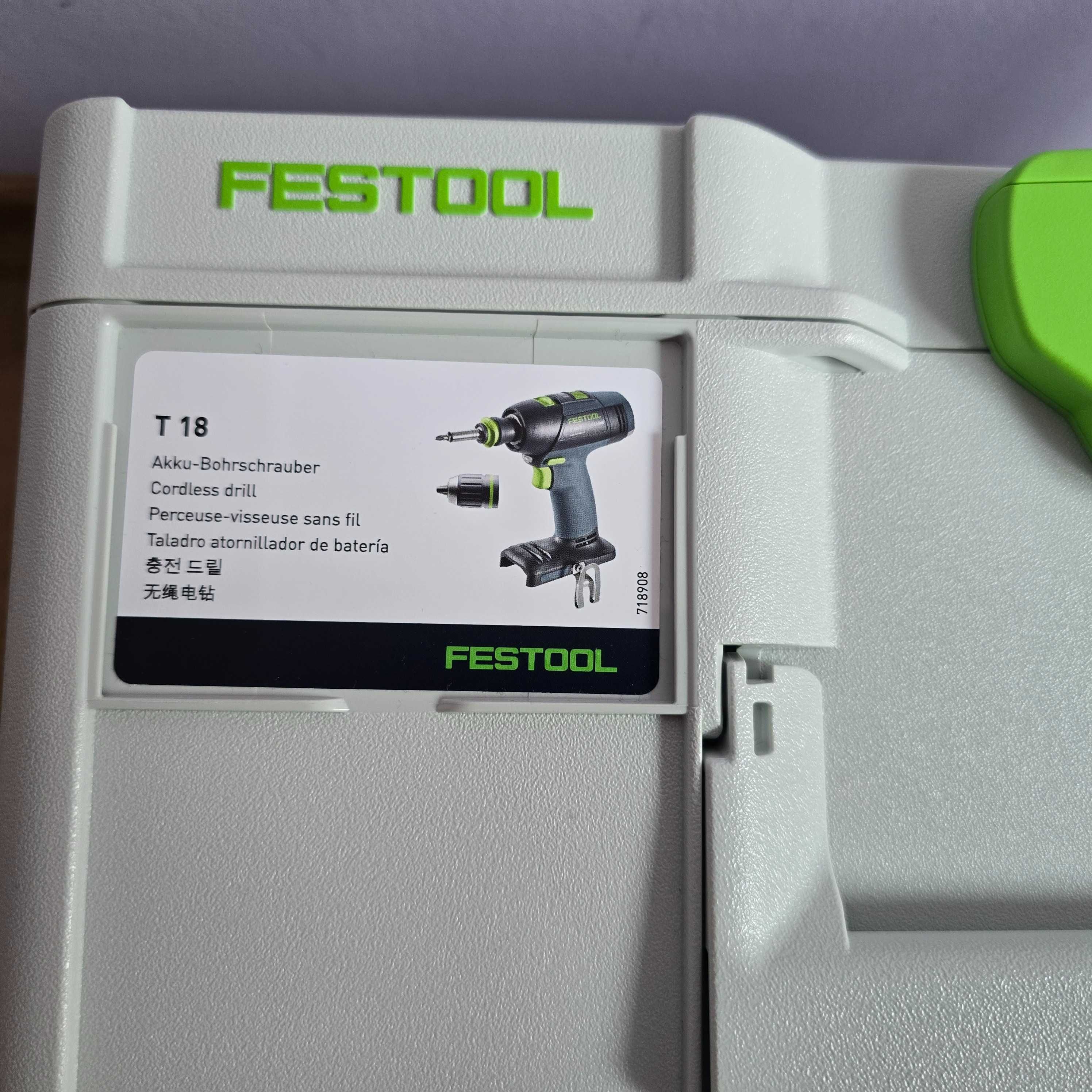 Акумулаторен винтоверт  FESTOOL T18+3 Basic