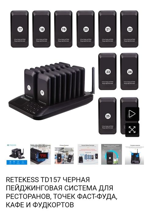 Пейджинговая система для ресторанов. Беспроводной приёмник еды