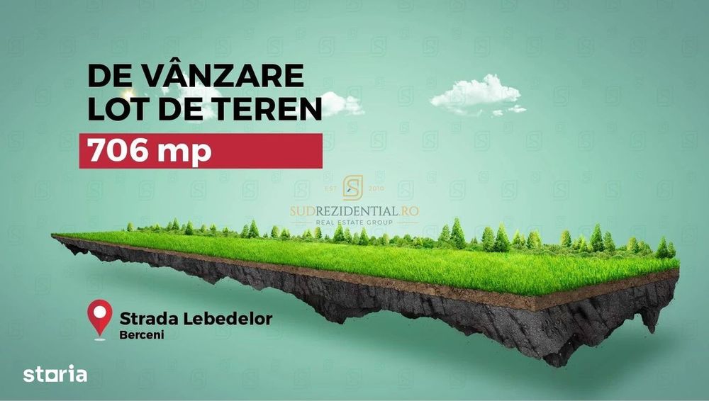 Teren intravilan, Com Berceni,706 mp,zona rezidentiala,Str. Lebedelor