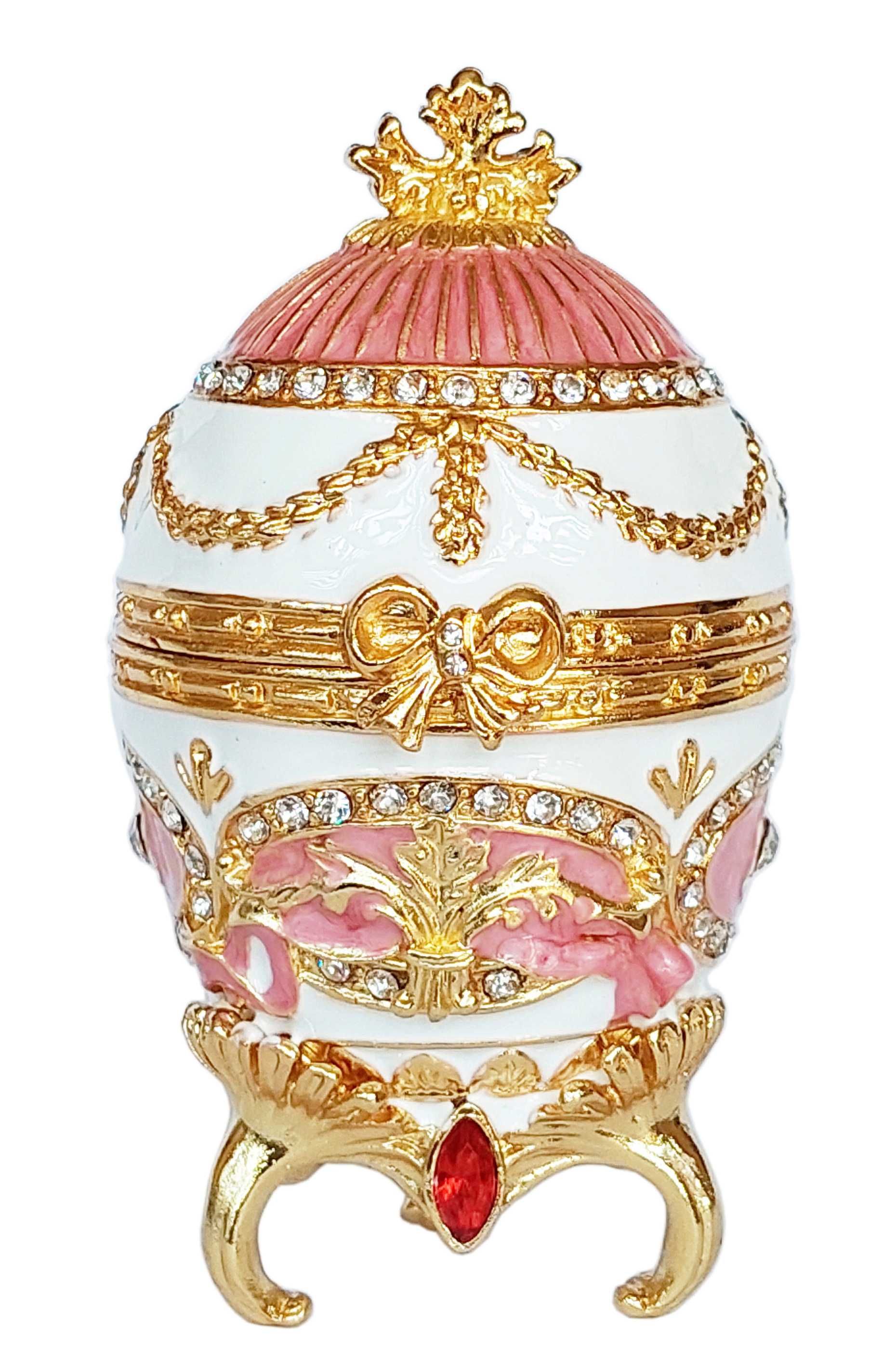 Фаберже стил, кутийки-яйца за бижута в луксозна подаръчна кутия.